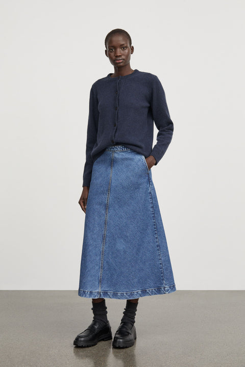 Imana skirt, Washed mid Blue