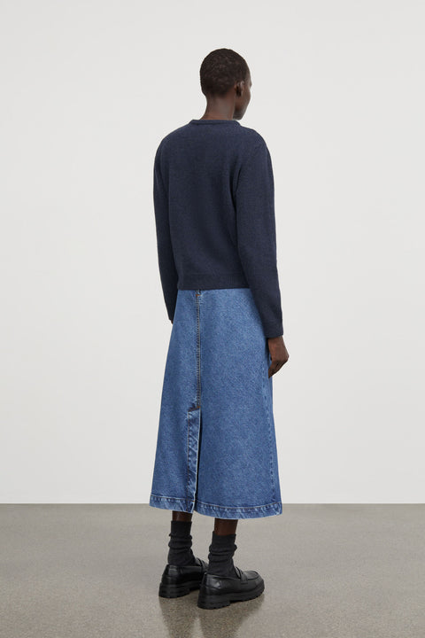 Imana skirt, Washed mid Blue