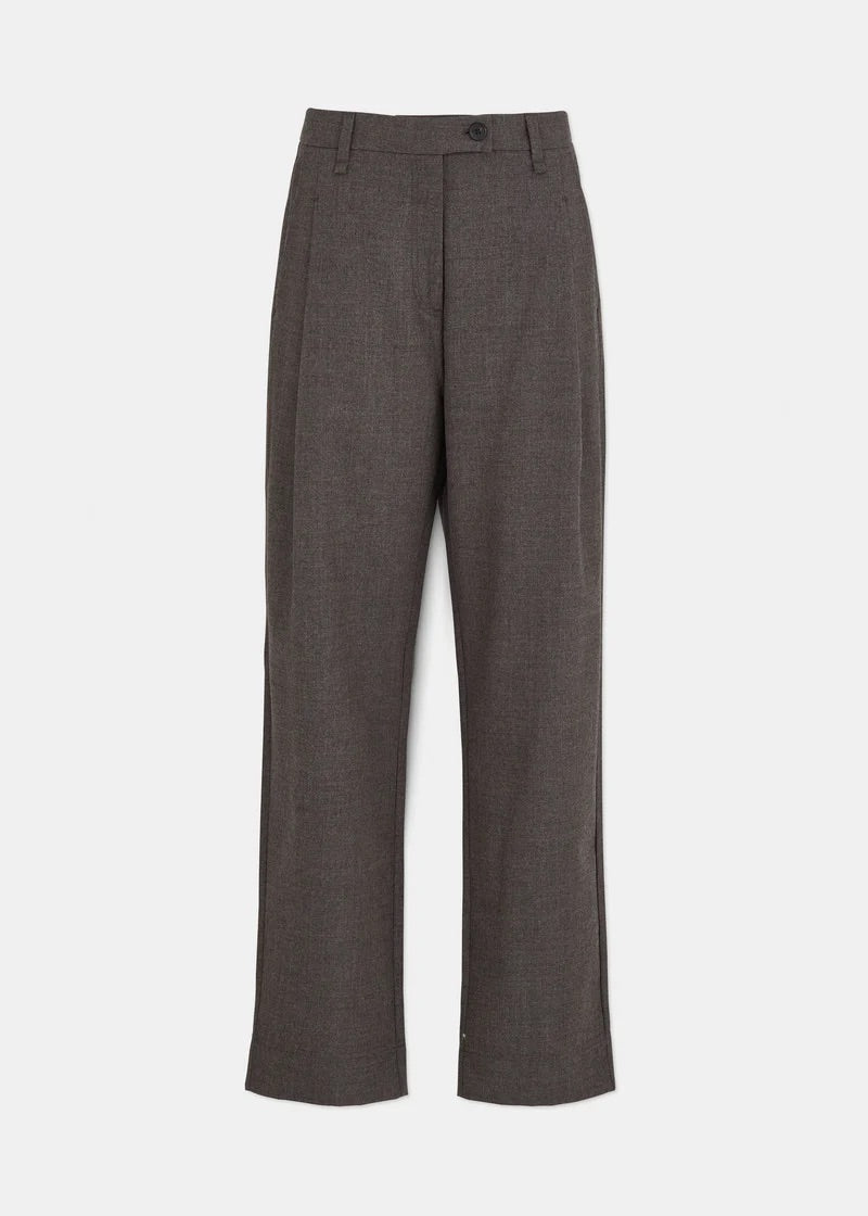 Balder pant fine wool, Brownie Melange