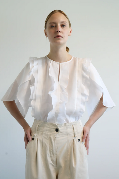 Belice Ramie Blouse, Bright White