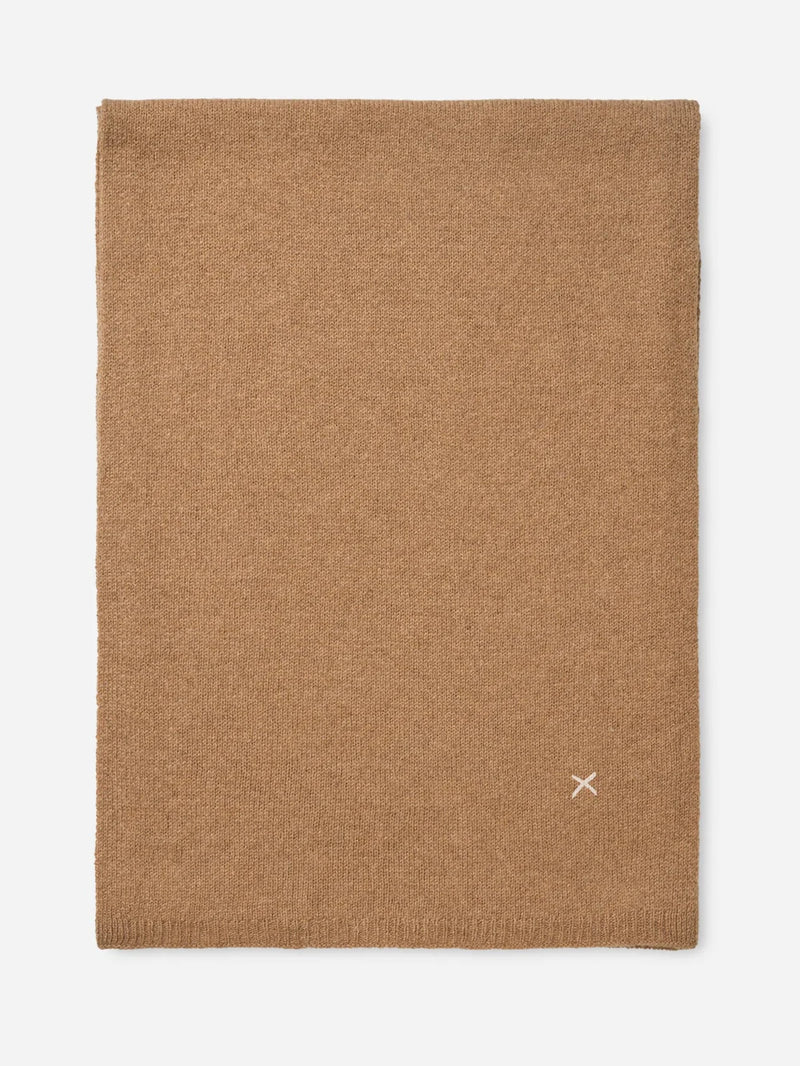 Cashmere Scarf, Dark Camel