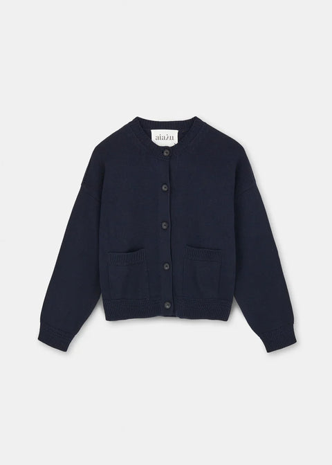 Cobe Cotton Cardigan, Navy