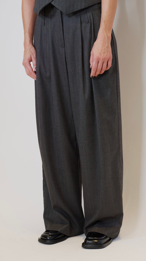 LouLou Pants, Herringbone Black