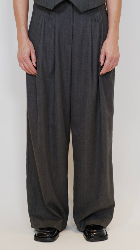 LouLou Pants, Herringbone Black