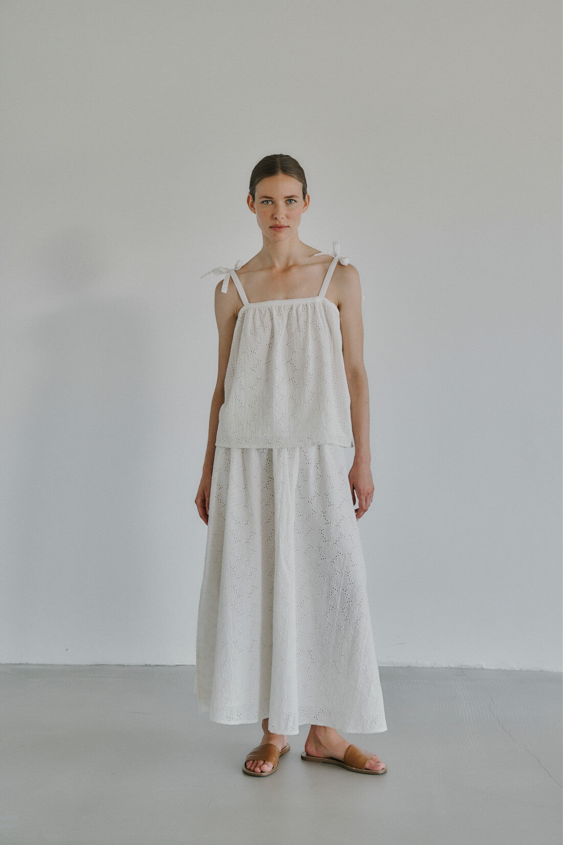 Emanuela Long Skirt, White