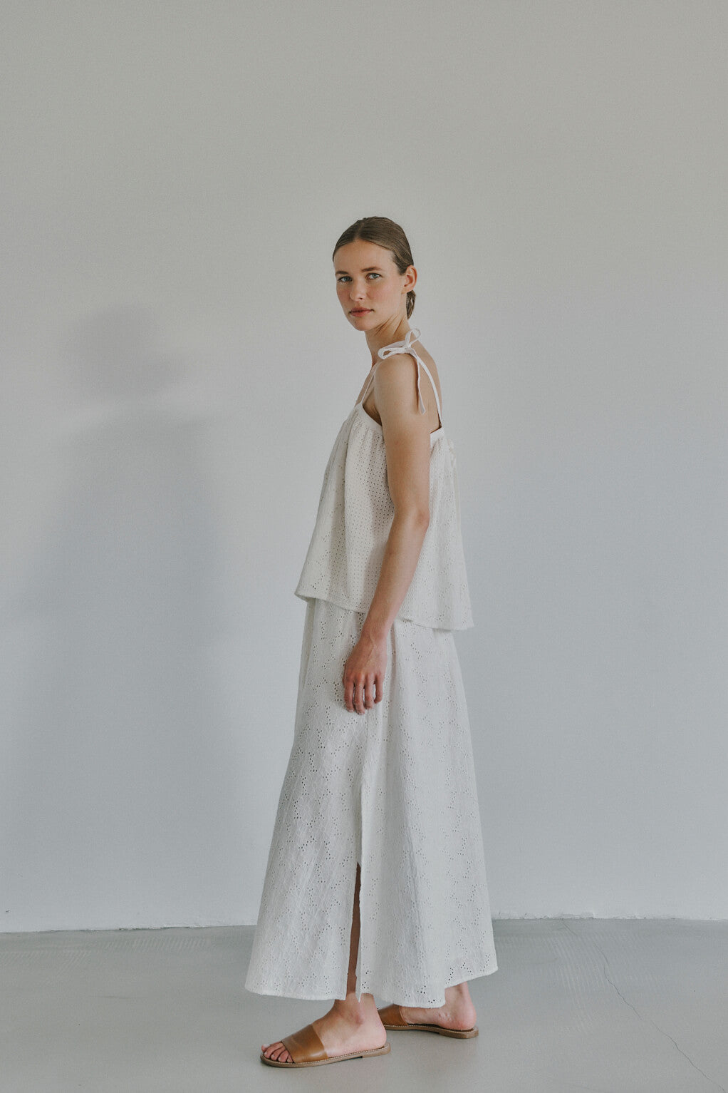 Emanuela Long Skirt, White