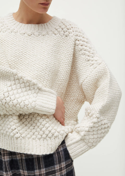 Daniela wool sweater, Pure Ecru