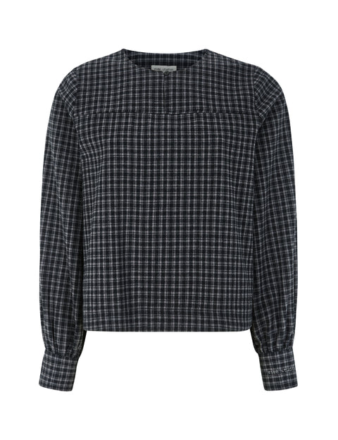 Valdis Blouse, Black Check