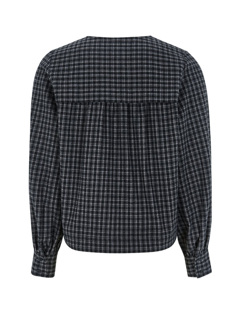 Valdis Blouse, Black Check