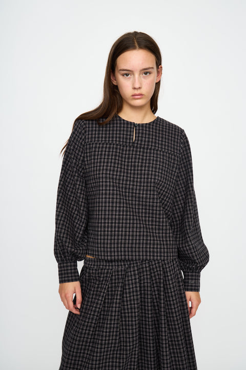 Valdis Blouse, Black Check