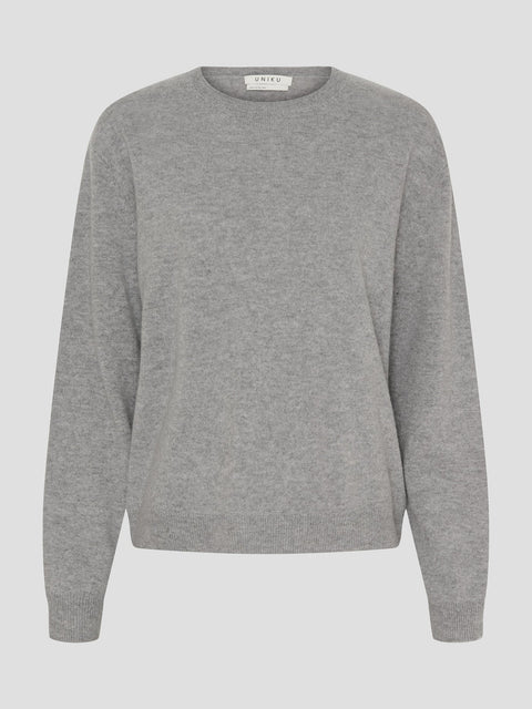 Hailey Cashmere Jumper, Light Grey Melange