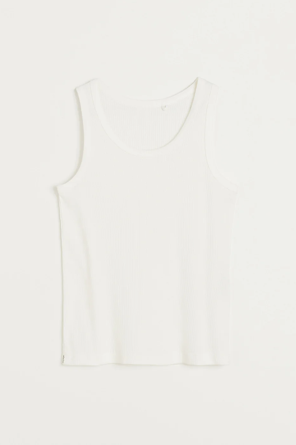 Rib tank top, Off White