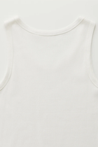 Rib tank top, Off White