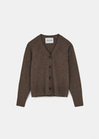 Ingrid cashmere cardigan, Pure Dark Brown