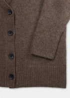 Ingrid cashmere cardigan, Pure Dark Brown