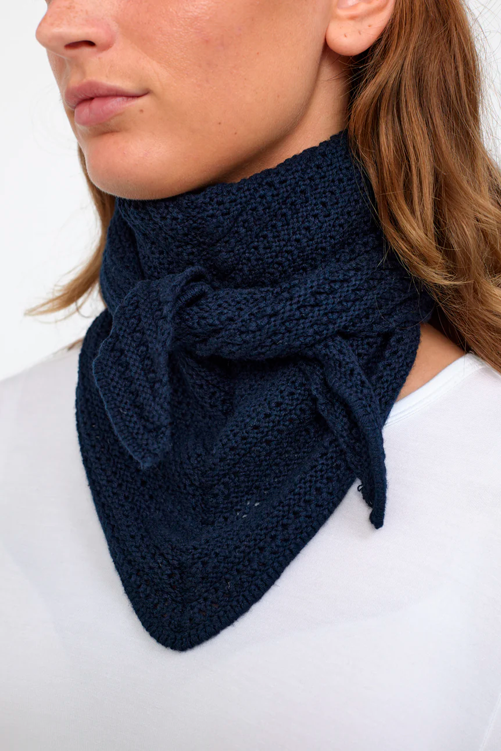 Magda Bandana Knit, Dark Sapphire