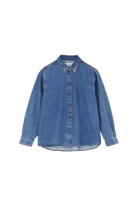 Millington Shirt, Washed mid Blue