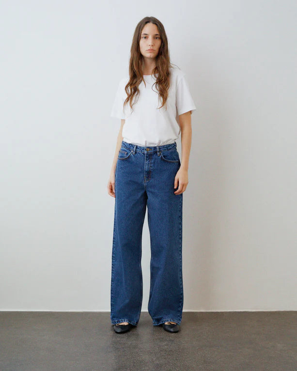 Willow Wide leg jeans, Mid blue denim