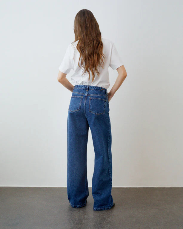 Willow Wide leg jeans, Mid blue denim