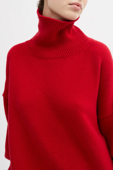 Silene T-neck, Aurora Red