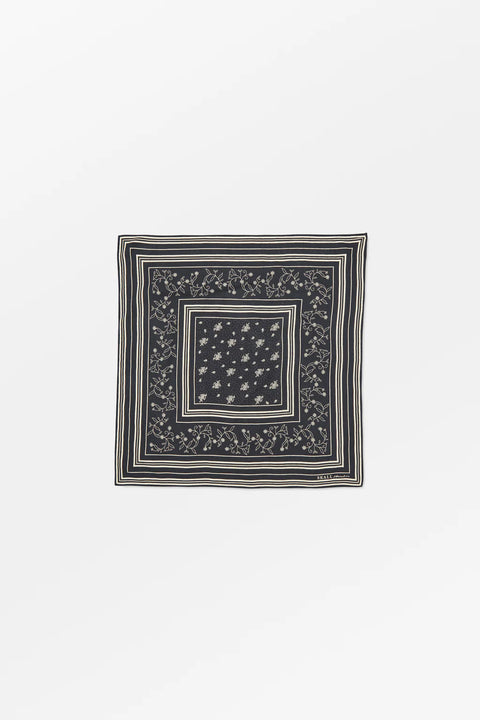 Skall classic scarf 55x55, Black/Oatmeal