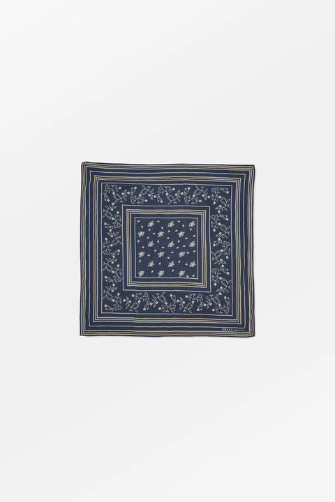 Skall classic scarf 55x55, Navy/Beige/Cream