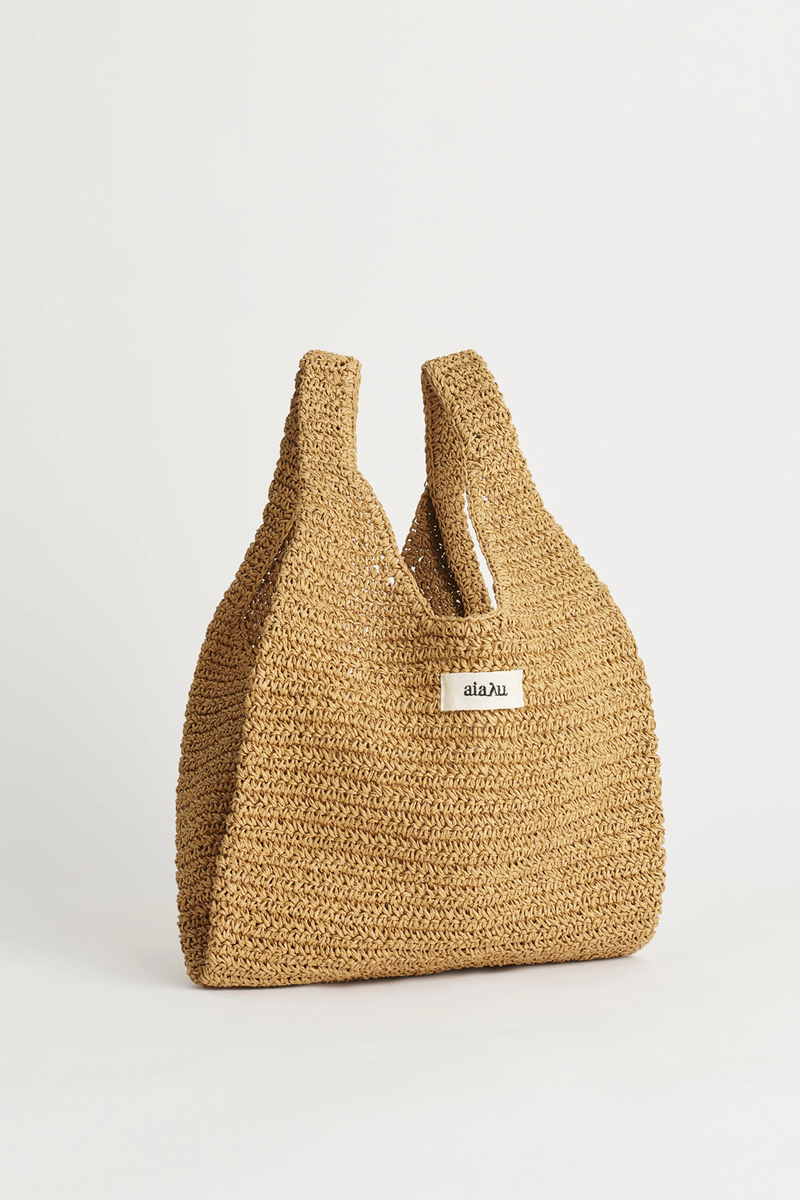 Sophia straw bag small, Pure Natural