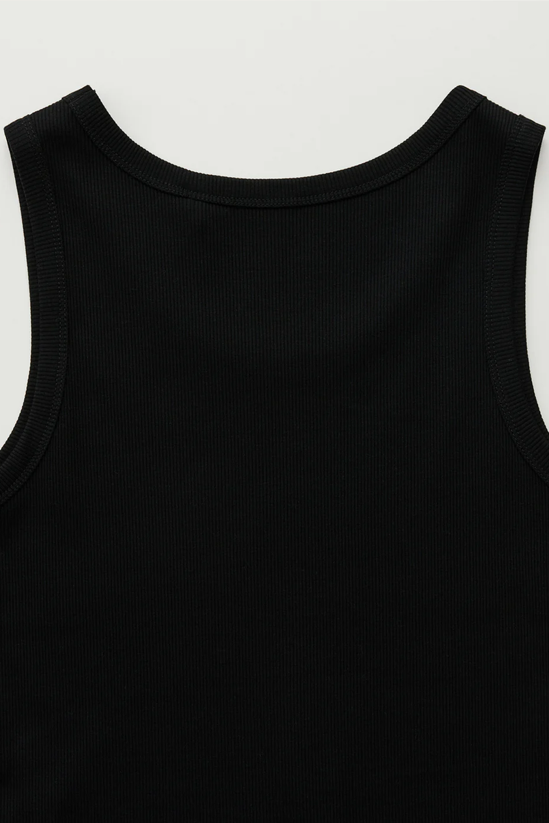 Rib tank top, Black