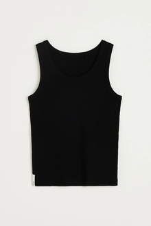 Rib tank top, Black