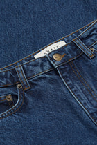 Allison Cropped Jeans, Mid Blue Denim