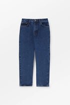 Allison Cropped Jeans, Mid Blue Denim