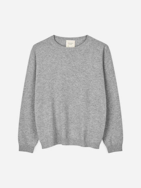 Women's Oversized Roundneck, Heather Grey Light