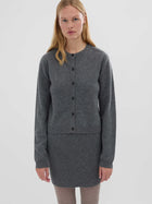 Women's O-Cardigan, Heather Grey