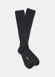 Wool Knee Socks, Black