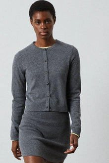 Women's O-Cardigan, Heather Grey