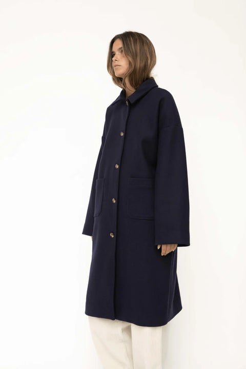 Felix wool coat, Navy