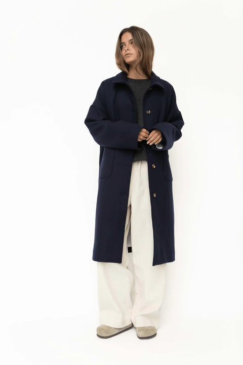 Felix wool coat, Navy