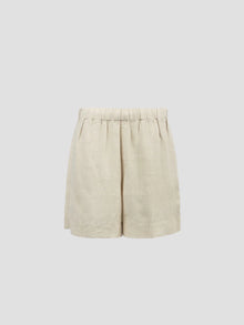 Vega Linen Shorts, Nature