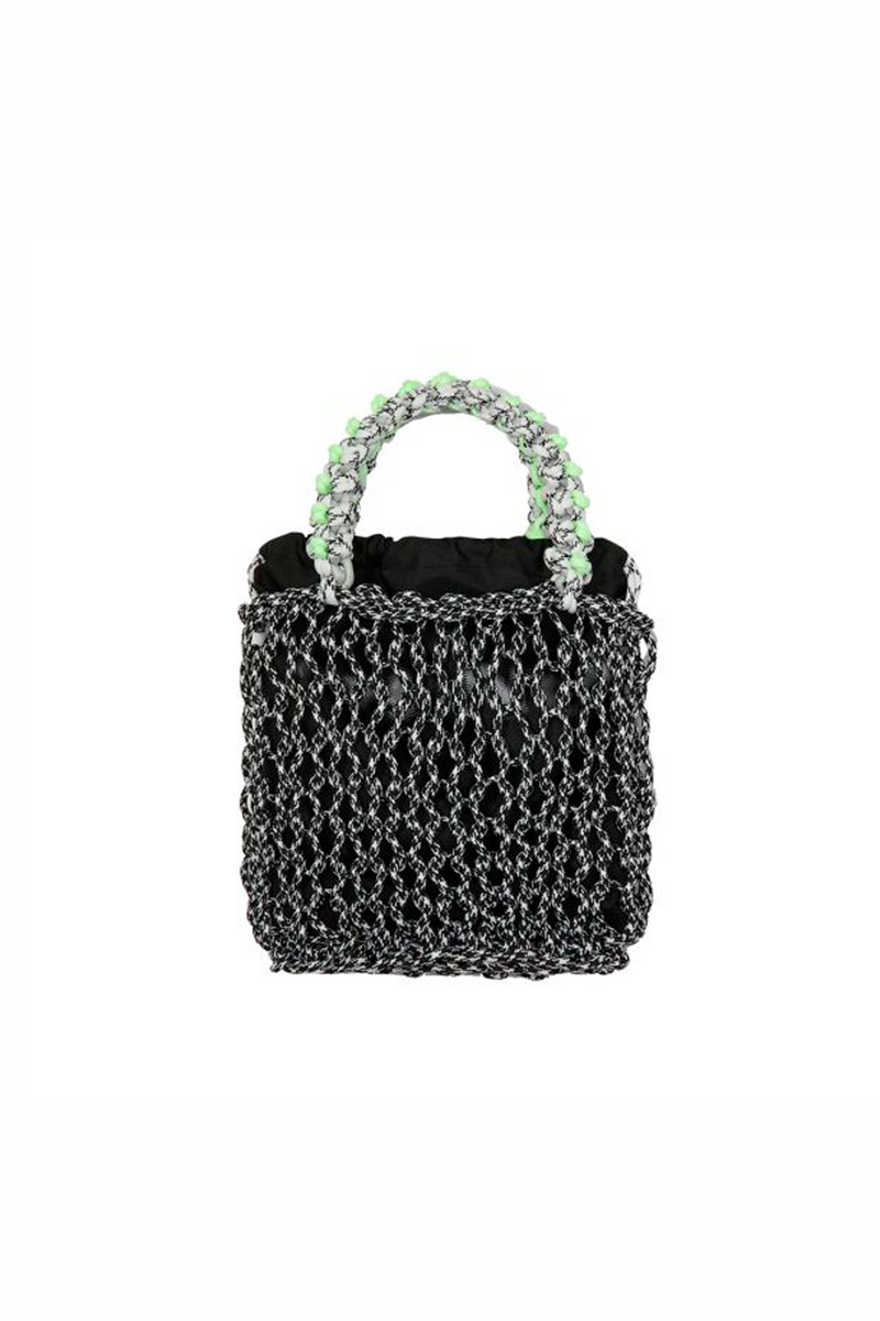 Daisy Mesh Bag, Monochrome/Glow Daisy