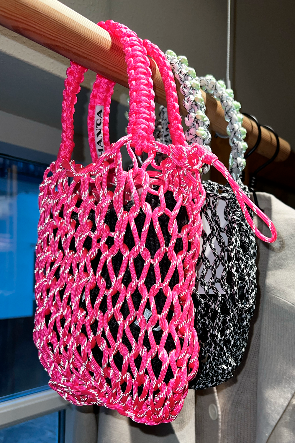 Mesh Bag Small, Pink Reflective