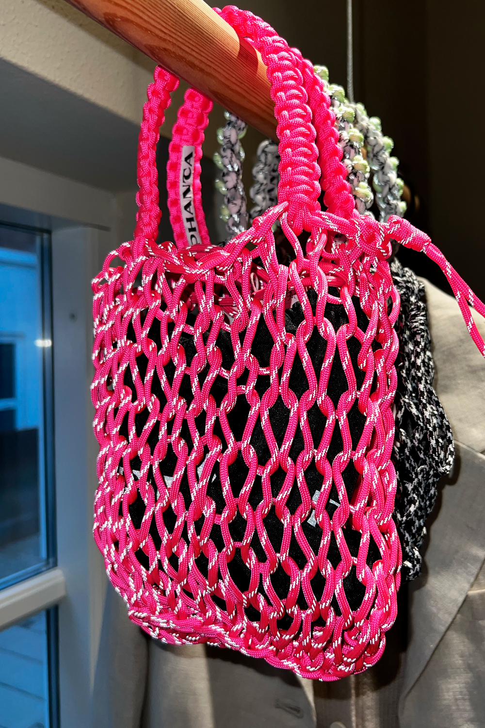 Mesh Bag Small, Pink Reflective