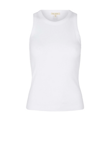 Blossom Racerback Rib Tank, White