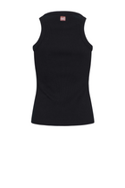 Blossom Racerback Rib Tank, Black