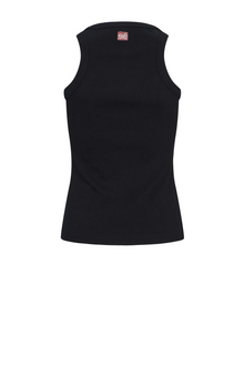 Blossom Racerback Rib Tank, Black