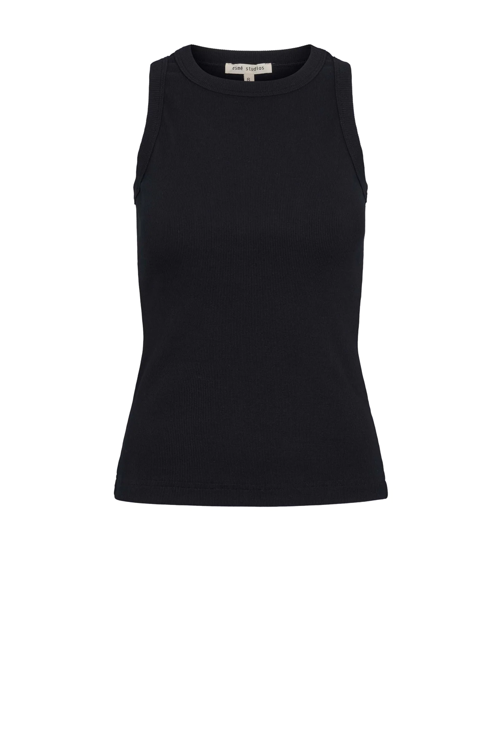 Blossom Racerback Rib Tank, Black