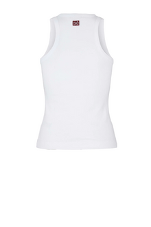 Blossom Racerback Rib Tank, White