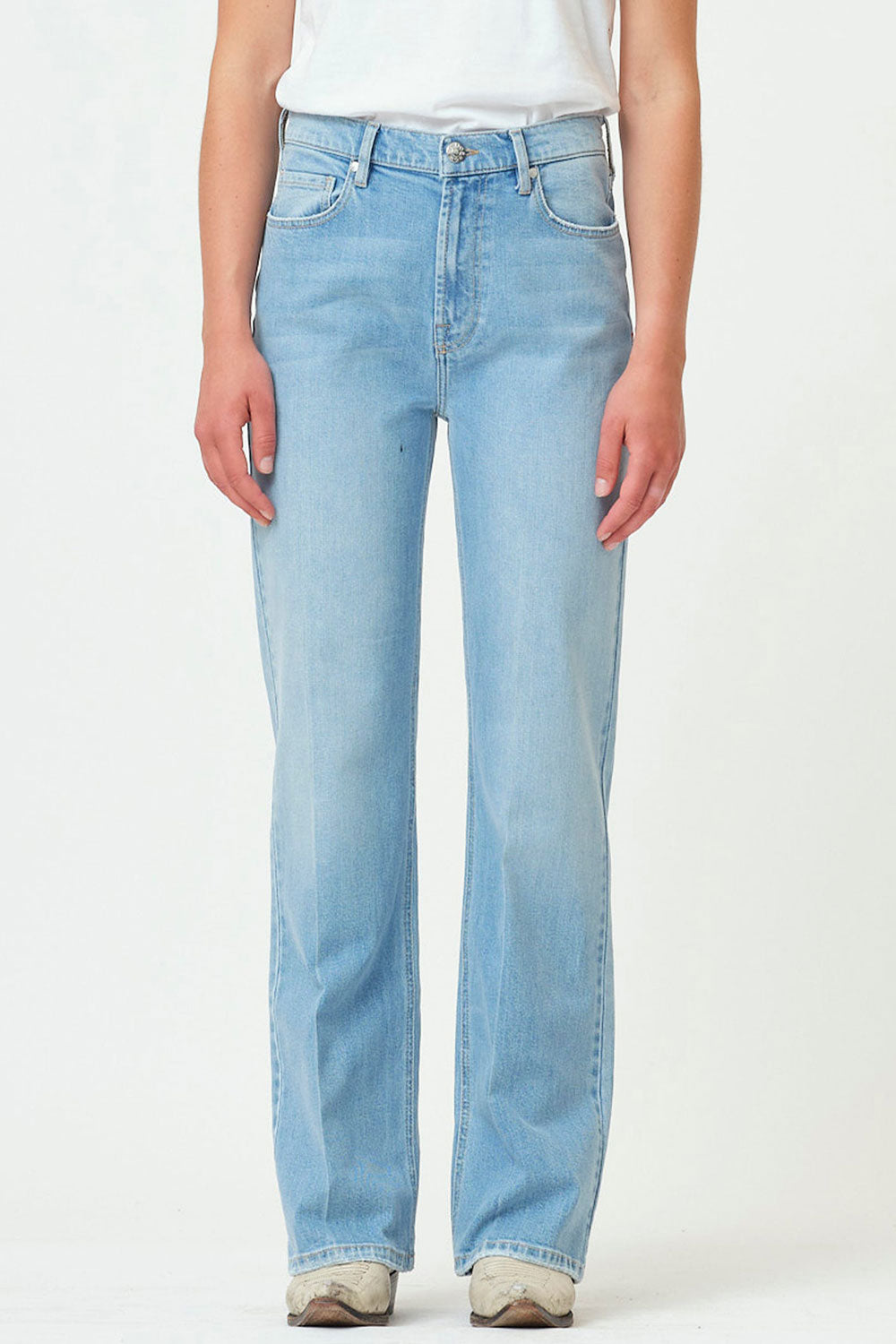 Brown Straight Jeans, Wash Kingston